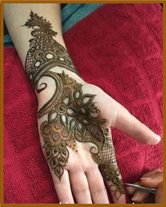 Lotus Bloom In Modern Front Hand Mehndi Design